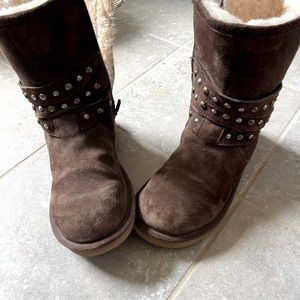 Uggs beautiful with gold embellishment.